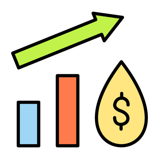 Oil Price Increase Filled Icon