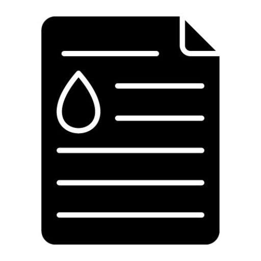 Oil Document Glyph Icon