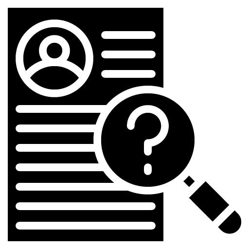 Background Check Glyph Icon | Hiring Process