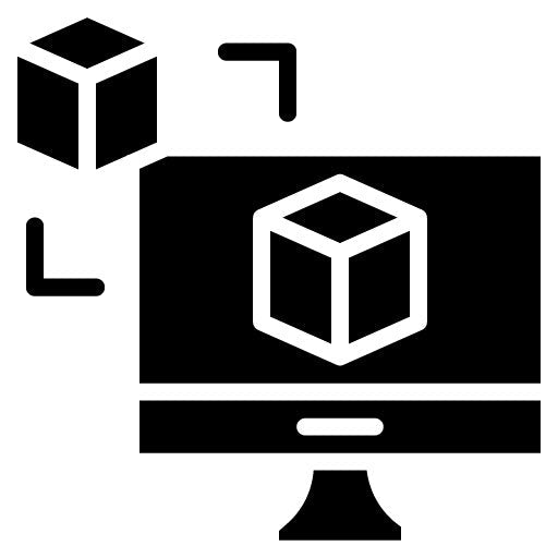 Digital Twin Glyph Icon | Digital Disruption
