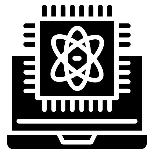 Quantum Computing Glyph Icon | Digital Disruption