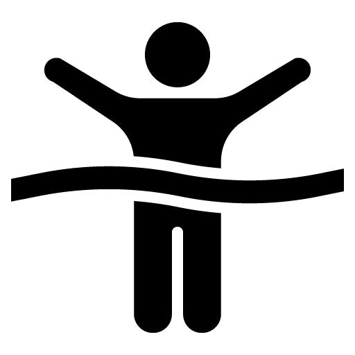 Crossed Finish Line Glyph Icon