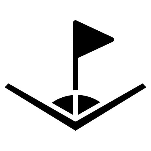 Field Flag Glyph Icon