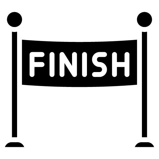 Finish Line Glyph Icon | Track and Field