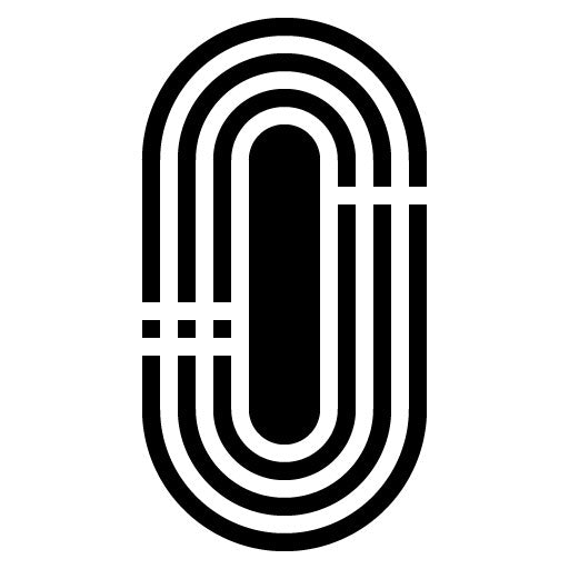 Running Track Glyph Icon | Track and Field