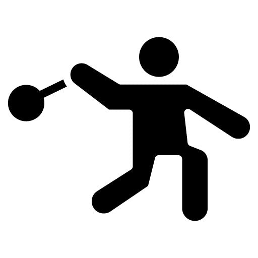 Throwing Athlete Glyph Icon