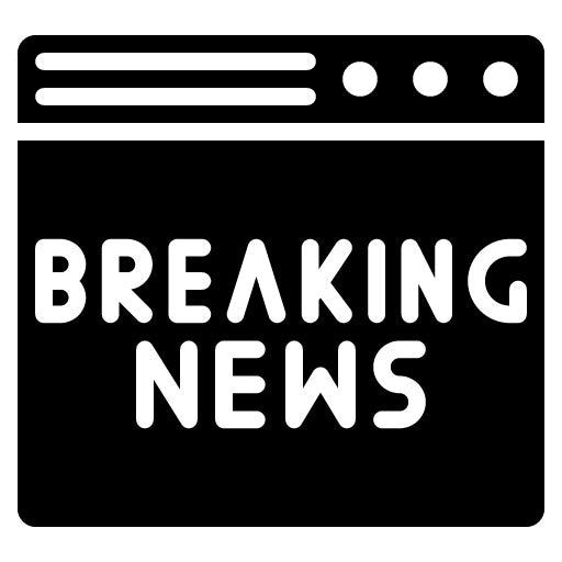 Breaking News Glyph Icon | Press Freedom Day