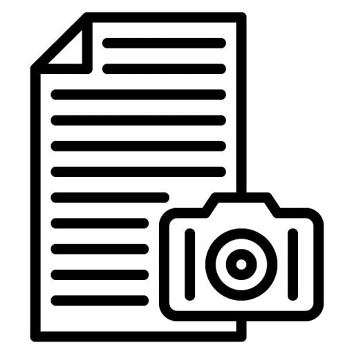Camera and Notebook Icon