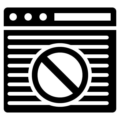Censorship Glyph Icon