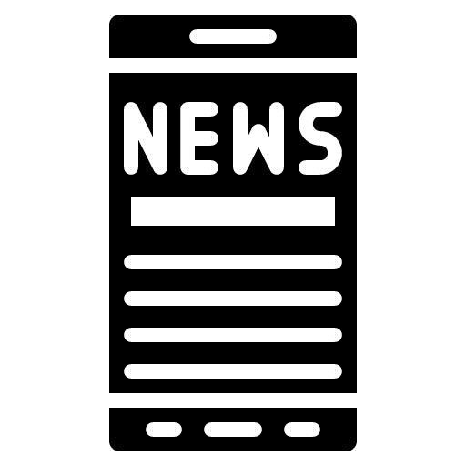 Digital News Glyph Icon