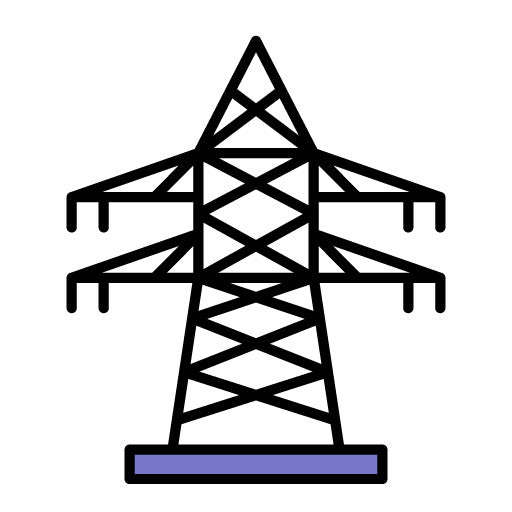 Transmission Tower Filled Icon