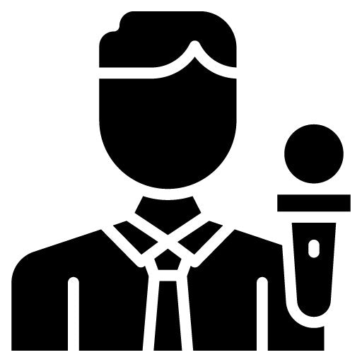 News Reporter Glyph Icon