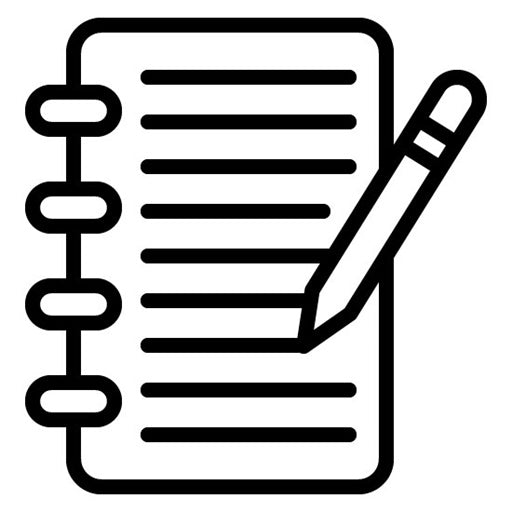 Notebook and Pencil Icon