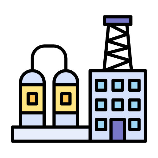 Oil Refinery Filled Icon