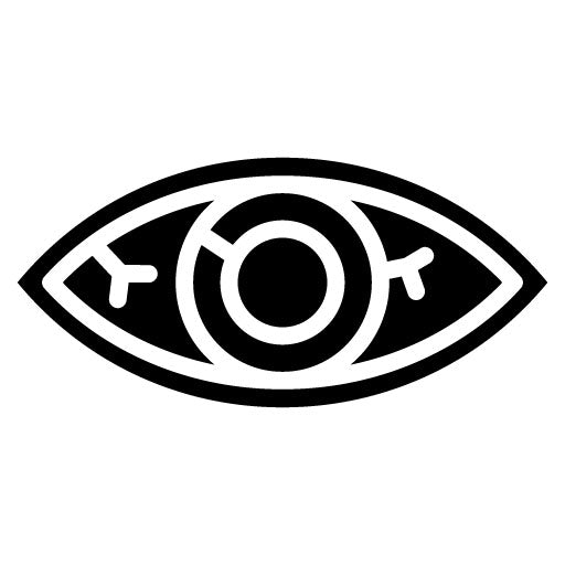 Bloodshot Eyes Glyph Icon