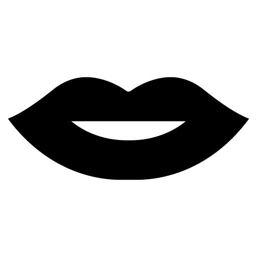 Blue Lips Glyph Icon