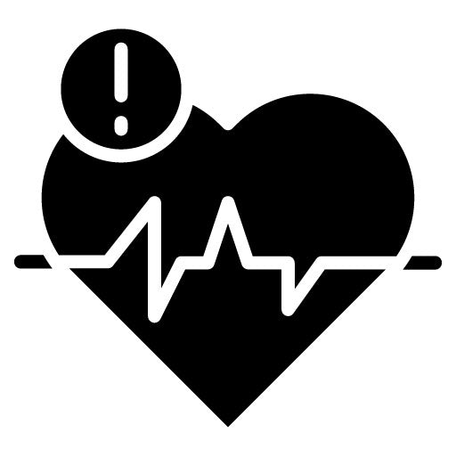 Elevated Heart Rate Glyph Icon