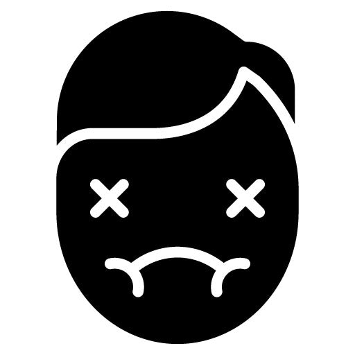 Nausea Glyph Icon | Allergy Symptoms