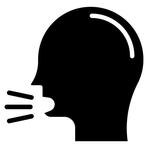 Sneezing Glyph Icon