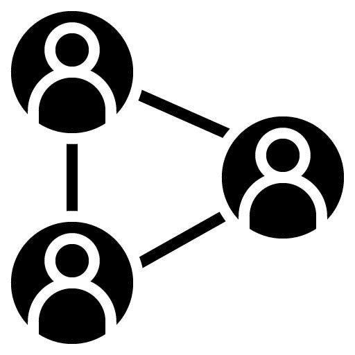 Connections Glyph Icon | Social Relationship