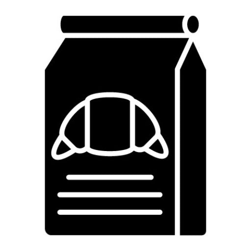 Bakery Bag Glyph Icon