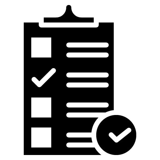 Compliance Check Glyph Icon | Compilance and Regulation