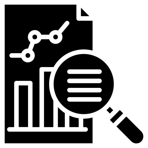 Analysis Glyph Icon | Market Research