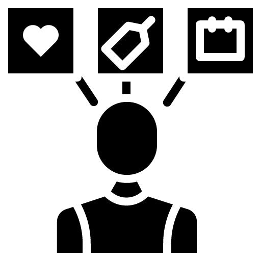 Consumer Behavior Glyph Icon | Market Research