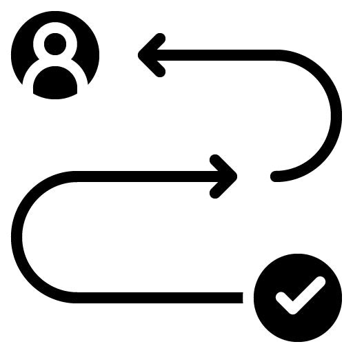 Customer Journey Glyph Icon