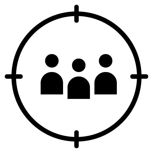 Target Audience Glyph Icon | Market Research