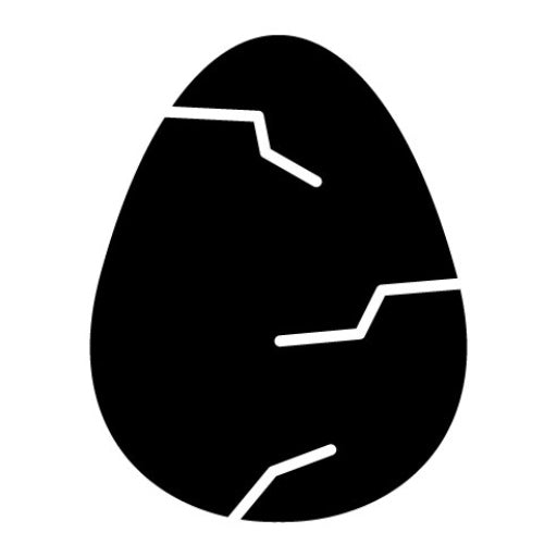 Cracked Egg Glyph Icon