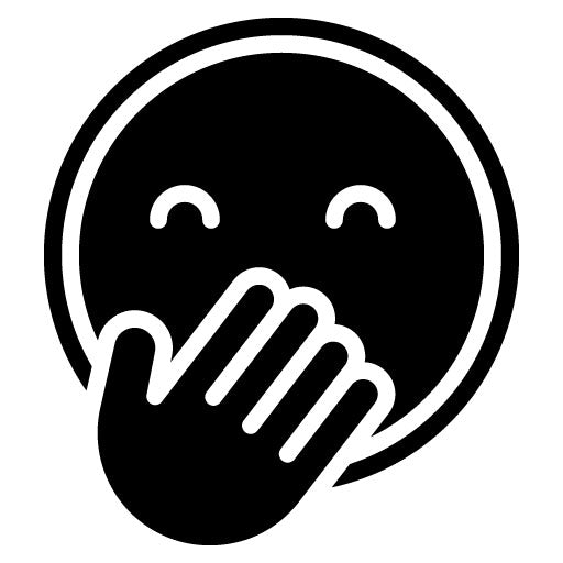 Amused Glyph Icon | Human Emotions