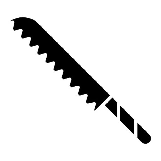 Bread Knife Glyph Icon