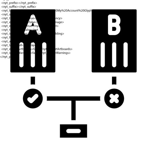 A/B Testing Glyph Icon