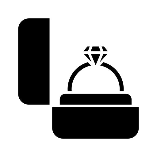 Wedding Ring Glyph Icon