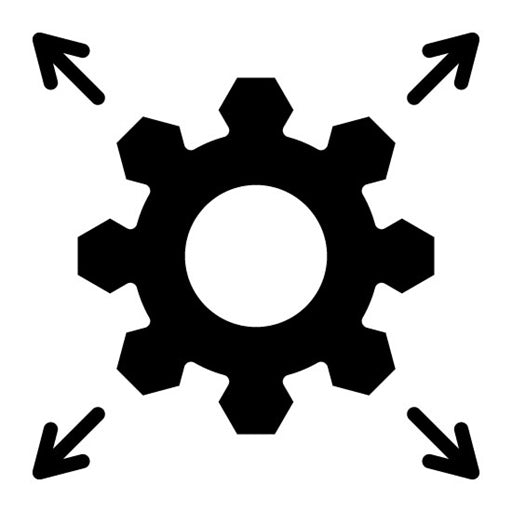 Scalability Glyph Icon | Data Science