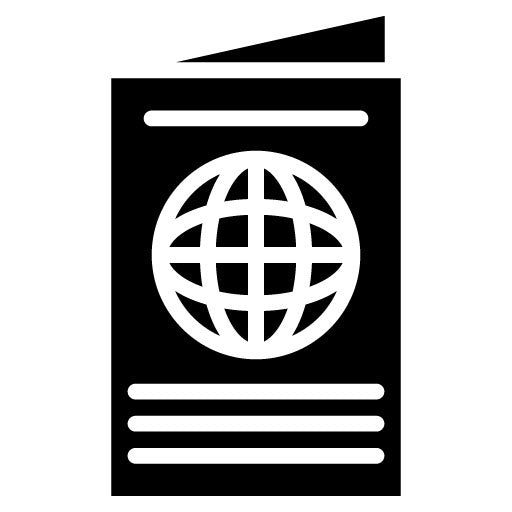 Passport Glyph Icon | International Relations