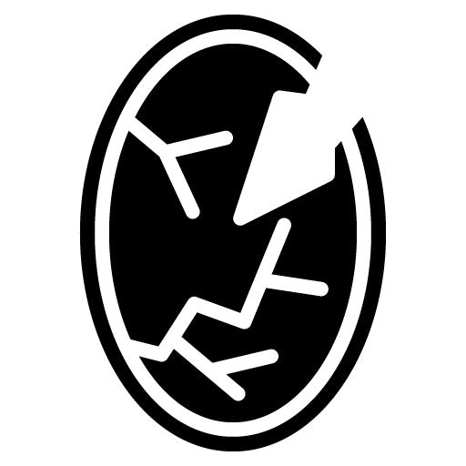 Cracked Mirror Glyph Icon