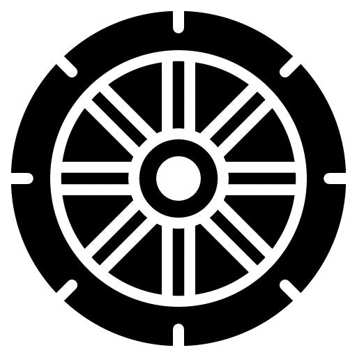 Flat Tire Glyph Icon