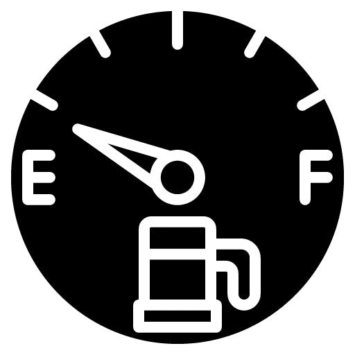 Out of Gas Glyph Icon