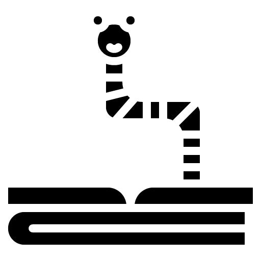 Bookworm Glyph Icon