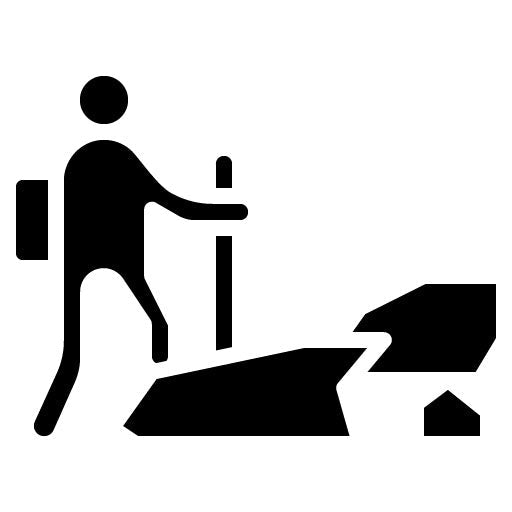 Hiker Glyph Icon