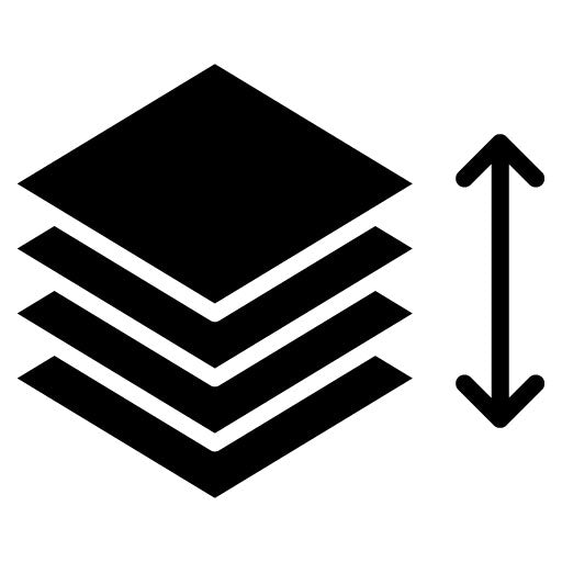 Layer Height Glyph Icon