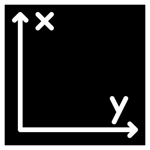 X Axis Glyph Icon
