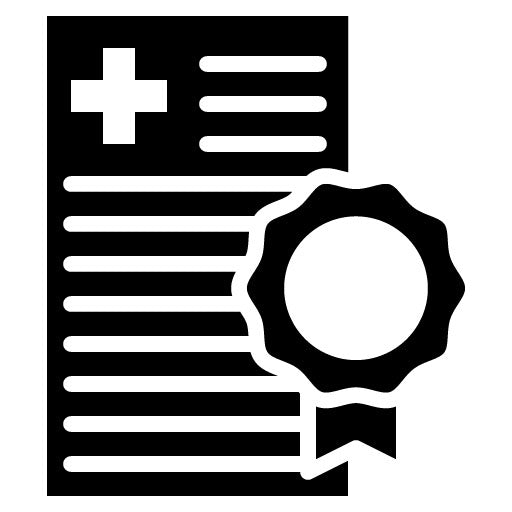 Medical Certificate Glyph Icon