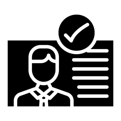 Account Verification Glyph Icon