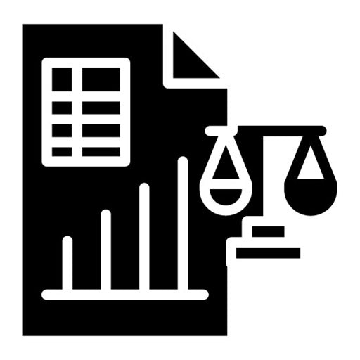 Balance Sheet Glyph Icon | Business Audit