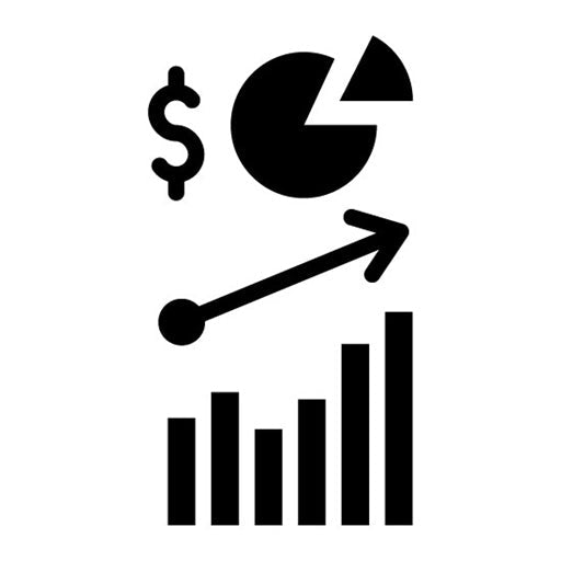 Financial Analysis Glyph Icon