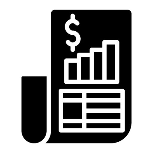 Income Statement Glyph Icon | Business Audit