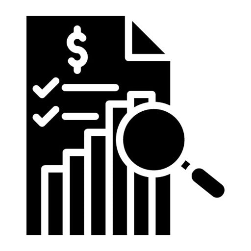 Stock Evaluation Glyph Icon